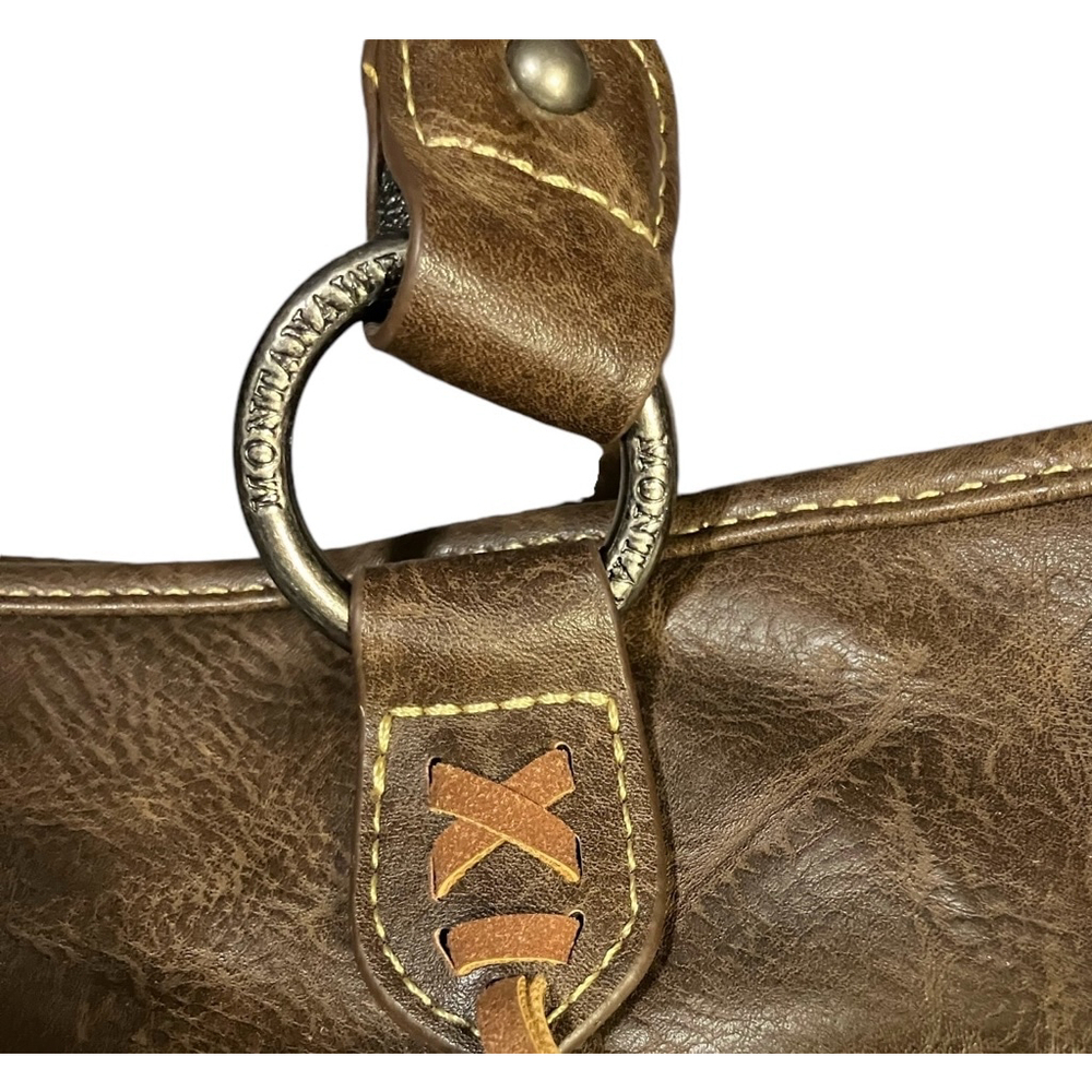 Montana West Brown Studded Fringe Shoulder Bag - Picture 4 of 15